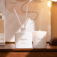 Diffuseur d'arômes personnalisé AIKUN, design minimaliste, écologique, en rotin naturel, marque privée, pour la maison