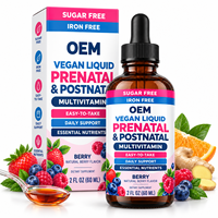Gouttes multivitaminées liquides végétaliennes prénatales et postnatales pour la préconception et le soutien quotidien de la grossesse chez la femme – Fourniture en gros OEM ODM