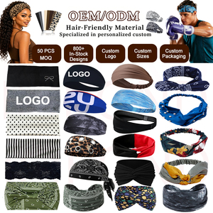 IFOND Factory Wholesale 6cm High Stretch Unisex Sports Headband with Custom Logo Running Sweat Wicking Hairband for Men Women - Product Image 6