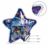 Sacs d'emballage personnalisés en Mylar découpés à la forme d'étoile, anti-odeur, pour snacks secs, bonbons et sucre, pour le stockage alimentaire