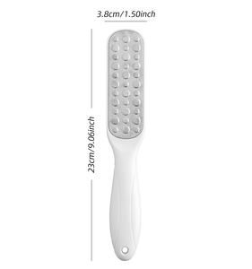 Râpe à pieds double face en acier inoxydable et éliminateur de callosités, éliminateur de peaux mortes, planche à frotter pour pédicure à long manche, usage domestique - Product Image 1