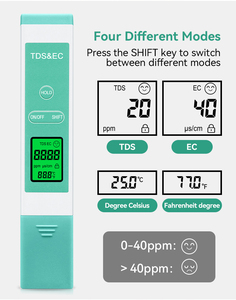 Kỹ thuật số 3 trong 1 TDS EC nhiệt độ Meter TDS cảm biến độ nhạy cao thăm dò với đèn nền cho nước uống hydroponics thực vật - Product Image 3