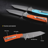 Couteau de poche pliable tactique de chasse en plein air EDC, lame D2, gravure laser personnalisée OEN, multicolore G10, vente en gros