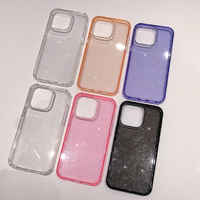 Étui de téléphone en paillettes pour iPhone 15 14 13 12, étui de téléphone portable transparent luxueux avec paillettes pour iPhone 15 Pro
