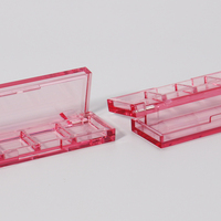 OMI Personnalisable Logo 4-Pan PETG Vide Fard À Paupières Cas Recyclable Blush Palette Rectangle En Plastique Cosmétique Boîte