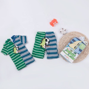 Conjunto de ropa unisex para bebés y niños pequeños de <span class=keywords><strong>12</strong></span> a 18 <span class=keywords><strong>meses</strong></span>, mezcla de manga corta y pantalones, 2 uds. al por mayor - Product Image 2