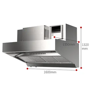 Shenbaili Kitchen Equipment Range Fume Purification Range Hood with Lampblack Purification