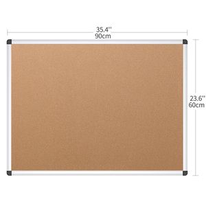 Tableau d'affichage mural en liège avec cadre en aluminium argenté de taille personnalisée pour l'utilisation du babillard - Product Image 2