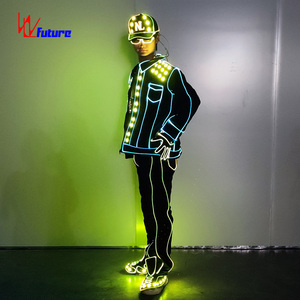 Traje Luminoso con Fibra Óptica y Cable EL para Espectáculos <span class=keywords><strong>de</strong></span> Bar, DJ, Escenarios, Eventos, Fiestas Rave, <span class=keywords><strong>Circo</strong></span>, Carnaval, Música y <span class=keywords><strong>Actuaciones</strong></span> - Product Image 3