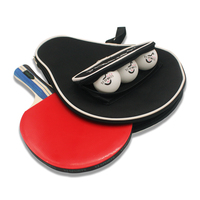 YoungJoy YJ Sports Produits de tennis de table portables Étui pour raquette pouvant contenir six balles et deux raquettes