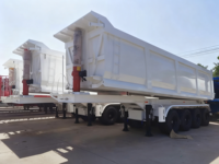 Semi-remorque benne en acier 40/60/70 tonnes à chargement arrière, fabriquée en Chine, vendue à bas prix