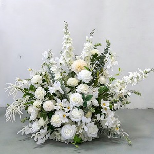 ซุ้มดอกไม้ประดิษฐ์สีขาวเขียวสำหรับตกแต่งพิธีแต่งงาน - Product Image 4