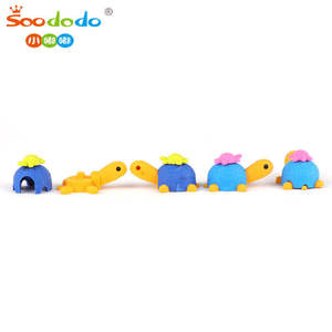 Soododo các loại bánh sinh nhật bên giá rẻ Mini <span class=keywords><strong>3D</strong></span> động vật Cá Heo Cá Voi gấu trúc thỏ rùa cú gia súc chó bút chì tẩy - Product Image 5