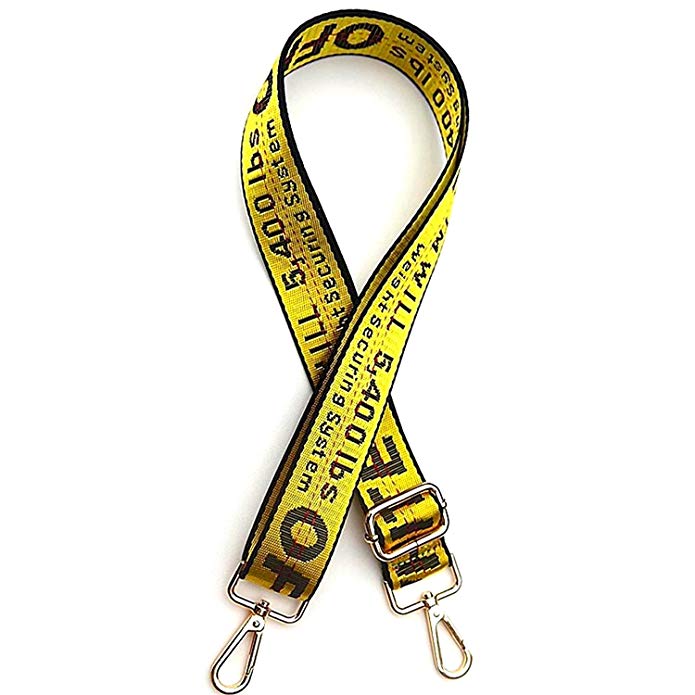 3.8 x 120CM Yellow Weightlifting Belts Custom Gait Jacquard Polyester Webbing Belt