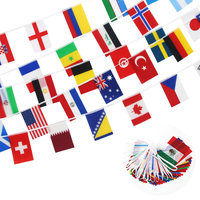 48 drapeaux nationaux promotionnels 14x21CM en polyester, bannières personnalisées pour événements