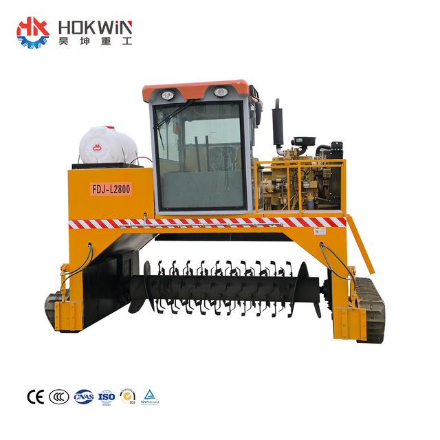 Organic Fertilizer Crawler-Type Compost Windrow Turner