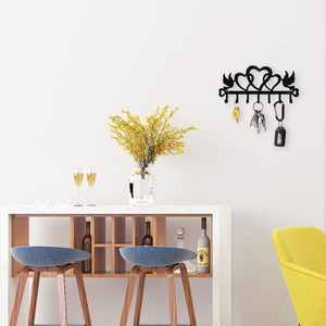 Kait kunci logam Modern berkelanjutan gantungan dinding rak penyimpanan tunggal untuk pintu masuk dapur kamar tidur menyimpan alat rumah kunci mobil - Product Image 5