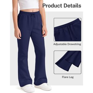 Pantalones Deportivos Escolares de Algodón para Niñas, Estilo Flare - Product Image 6