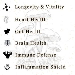 Suplementos de Hongos, Extra Fuerte 1,500 mg, Cápsulas de Hongos para Apoyar la Salud Inmunológica, Intestinal, Cerebral y Cardíaca - Product Image 3