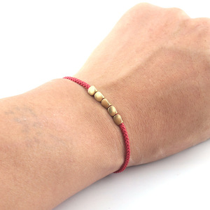 <span class=keywords><strong>Bracelet</strong></span> Bouddhiste Tibétain Tressé Fait Main avec Perles de Cuivre, Cordon Porte-Bonheur Tibétain pour Hommes Femmes - Product Image 3