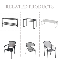 Chaise de salle à manger d'extérieur à cadre en métal Chaises de bistro d'intérieur et d'extérieur Fauteuil pour patio, arrière-cour, piscine, balcon foncé