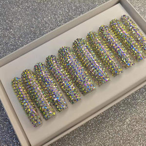 B 35% de réduction <span class=keywords><strong>sur</strong></span> les ongles à pression personnalisés, nouvelle palette rouge de haute qualité, ongles artificiels à longue courbe en forme de cercueil - Product Image 1