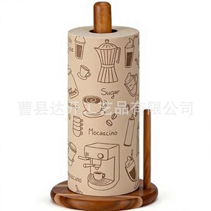 Étagère de rangement alimentaire en bois d'acacia de 11,8 pouces, organiseur de cuisine avec tapis antidérapants pour serviettes, torchons et essuie-tout - Product Image 4