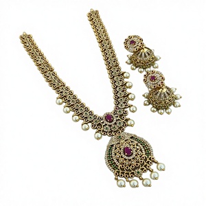 SHDIYAYUN Nouveauté : Parure Collier et Boucles d'Oreilles en Perles d'Eau Douce et Moissanite Plaqué Or 18K – Bijoux Tendance pour Mariages et Soirées - Product Image 3