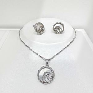 ชุดเครื่องประดับเงินแท้ 925 ชุบทอง 18k ประดับมุกเปลือกหอยและเพชรซิร์คอนทรงกลม ดีไซน์หรูหราสำหรับงานปาร์ตี้ ราคาโรงงาน ขายส่ง - Product Image 5