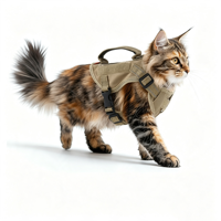 Harnais tactique de type gilet pour chat, laisse réfléchissante, confortable à porter, fournitures durables pour animaux de compagnie, stock disponible en gros