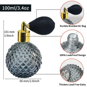 Botella de Vidrio para Perfume con Pulverizador, Atomizador de Polvo - Product Image 2