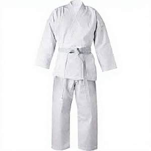 Kimono de Karate Blanco de Peso Pesado, Poliéster/Algodón, 10-12 oz, Transpirable, Duradero, Corte Regular, Unisex para Adultos, Marca Personalizada, Artes Marciales - Product Image 1