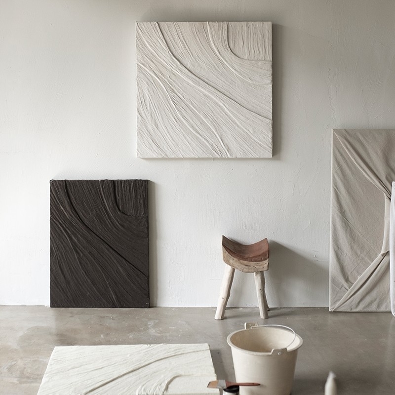 Modern Simple Solid Color Hand Painted