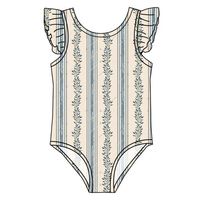 Nouveauté : Maillot de bain une pièce pour bébés filles avec jolies volants, vêtements de plage pour enfants