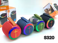 Speaker Mini portabel V2.0, pengeras suara Mini Bass profesional dengan kontrol suara & Radio FM jarak jauh untuk penggunaan luar ruangan