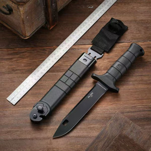 Couteau professionnel multi-usage à lame fixe en acier inoxydable FK2000, manche G10 vert, qualité DIY, personnalisable OEM - Product Image 1