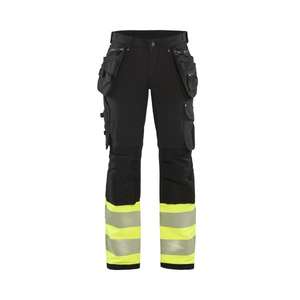 BLAKLADER - 719316429933C48 <b>Women</b>’s hi-vis <b>trouser</b> with 4-way-stretch Black/Yellow - EAN 7330509776964 HI-VIS <b>WORKWEAR</b> - Product Image 1