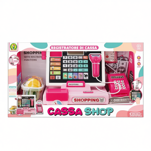 Caisse enregistreuse en plastique avec fonctions électroniques, alimentée par piles, 39x21x15 cm, pour enfants de 4 à 6 ans, jeu - Product Image 2