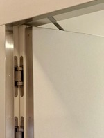 Porte de sortie coupe-feu en bois à double battant, à pousser et à tirer, pour usage commercial dans les immeubles de bureaux