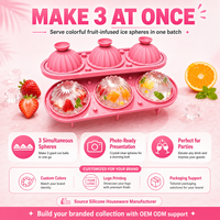 Bac à glaçons en silicone de qualité alimentaire YMS, réutilisable, flexible, facile à démouler, pour la maison, la cuisine, le whisky, les boissons, la préparation de poudings