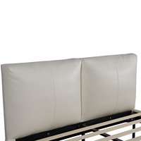 Lit flottant en cuir crème air Willsoon nouveau style avec lumières d'ambiance led lit rembourré moderne king size