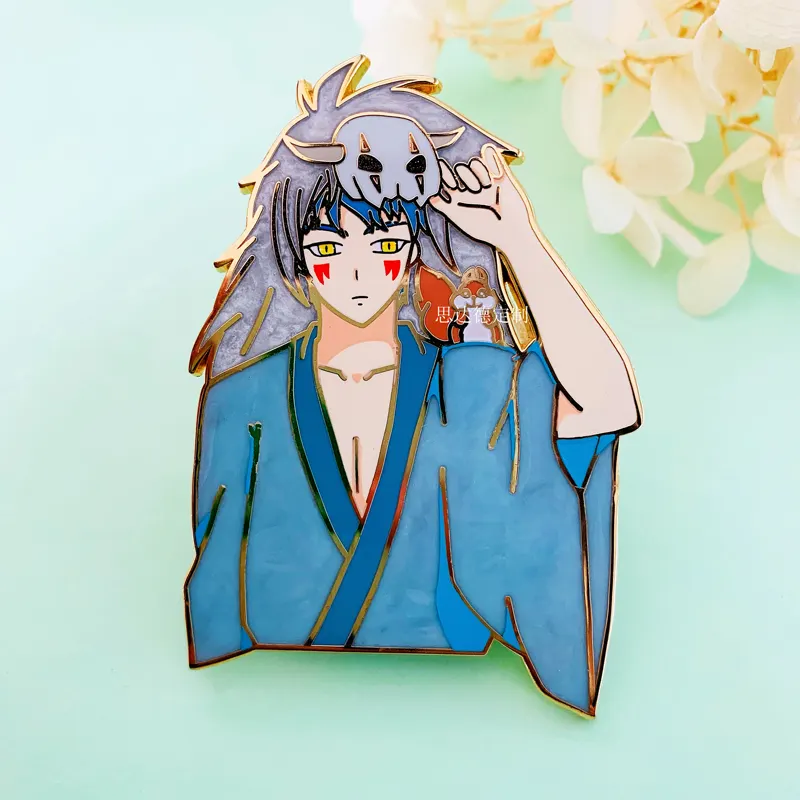 No Minimum Enamel Lapel Pins Custom Metal Pin Badge Manufacturer Cute Anime Glitter Rose Gold Soft Hard Enamel Pin Custom