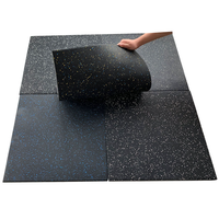 Revêtement de sol en caoutchouc pour salle de sport, zones d'entraînement de force, amortissant, insonorisant, antidérapant, 1m x 1m, sol composite rembourré