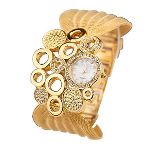 Wholesale Fashion Butterfly Mesh Belt Diamond Personality Jewelry Gold Plated Bracelet Luxury Brand Women Ladies Quartz Watches