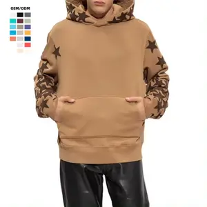 Hoodie-Hersteller OEM individuell 100% Baumwolle individuell bedrucktes Logo Streetwear bestickte Pullover Herren Hoodie