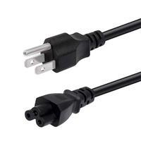 Câble d'alimentation US NEMA 1-15P SJTW IP11 15A, rallonge AC, fil PVC noir pour l'électronique grand public