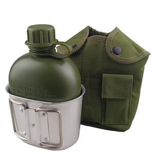 Muestra gratis de fábrica al por mayor Hot Seal al aire libre 1L 1.2L agua botella de bebida táctica cantimplora de aluminio táctico usado - Product Image 5