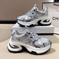 Chaussures de sport pour femmes, style dad shoes, rehaussantes, modèle identique à celui de Zhao Lusi, nouvelle collection 2025, légères, amincissent visuellement les pieds