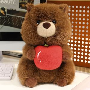 Muñeco de peluche divertido de ardilla de dibujos animados simulado con <span class=keywords><strong>manzana</strong></span> de maíz, juguete de compañía encantador, regalo de fábrica, muestra rápida proporcionada - Product Image 3
