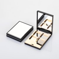 A1108 Boîtier compact de luxe sous vide métallisé pour 4 fards à paupières avec miroir, couleur nude, prix